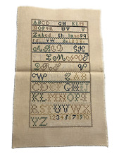 Antique Child Cursive ALPHABETS Numbers Cross Stitch Sampler Elisabeth Andes picture