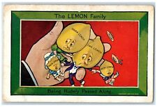 1908 The Lemon Family Being Rudely Passed Along Merriam Kansas KS Postcard picture