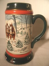 1991 BUDWEISER HOLIDAY BEER STEIN  NICE LOOKING, WELL MADE STEIN / MUG picture