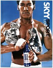 2004 Skyy Vodka Print Ad, Sport Low Carb Muscular Boxer Silver Gloves Hand Wraps picture