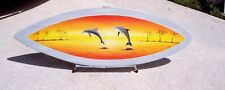 Dolphin Surfboard Wall Art nautical art Hand painted handcrafted wooden wall art picture