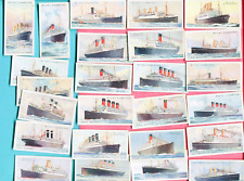 1924 W.D. & HO. WILLS CIGARETTES MERCHANT SHIPS OF THE WORLD 25 TOBACCO CARD LOT picture