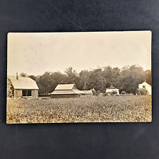 ANTIQUE DB REAL PHOTO POST CARD OF FARM LAND IN CENTRAL WISCONSIN RPPC UNPOSTED picture