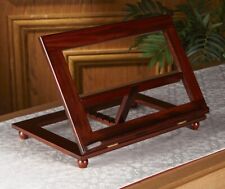 Adjustable Simple Walnut Stain Wooden Bible Missal Stand for Church 15 5/8 In picture