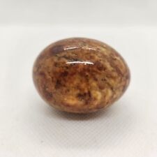 Vintage Italian Marble Onyx Stone Red Decorative Egg  picture
