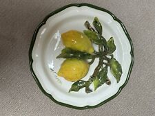 Eva Gordon 12” 3D Ceramic Studio Signed Art Plate two lemons  NO BREAKAGE picture