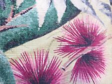 2 Vintage Tropical Hawaiian & Florida Tiki Hut Barkcloth Drapes Cotton Drapes picture