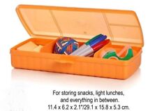 Tupperware Lunch 'N Things Orange Divided Hinged Container New In Package picture