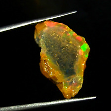 14.80Ct 100%Natural Ethiopian Crystal Black Opal Play Of Color Rough Specimen picture