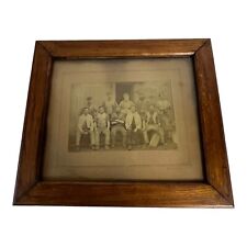Vintage Photo Framed Antique Men Working With Tools Sipfing Factory? Friends? SE picture