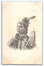 1913 Native American Indian Man Oakland California CA Posted Antique Postcard picture