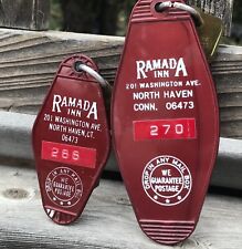 2 Ramada Inn North Haven CT Hotel Keys & Fobs Rooms #266 #270 Connecticut Red US picture