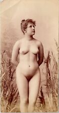 bb French albumen photo full nude woman Victorian beauty original early c1890s picture