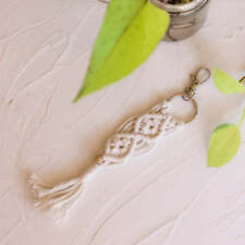 Macramé Key ring Boho New Aussie Made, Based in Brissy, Eco + Sustainably Made picture