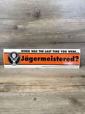 Jagermeister Bumper Sticker Vintage Collectible Advertising 13 Inch Man Cave Bar picture