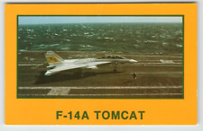 Postcard F-14A Tomcat Fighter Plane Taxis on USS John F. Kennedy picture