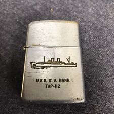 Vintage U.S.S. W. A. Mann  TAP-112 PRINCE ROCKY PETROL LIGHTER Military picture