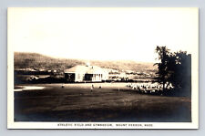 RPPC Athletic Field & Gymnasium Mount Hermon MA Real Photo Postcard picture