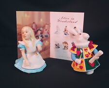 Dept 56 Candle Crown Collection Alice in Wonderland -White Rabbit & Alice NIB picture