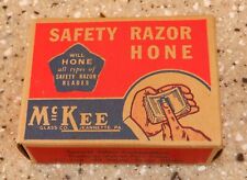 Vintage McKee Safety Glass Razor Hone in Box picture