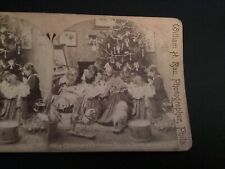 Late 1800's Griffith Stereoview Christmas Photo Children Saying Dinner Grace picture
