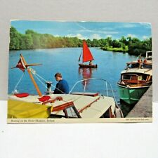 Postcard Vintage International Postmarked 1979 River Shannon Ireland Boating picture
