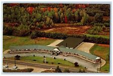 c1950's Birds Eye View Linnell Motel Cars Rumford Maine ME Vintage Postcard picture