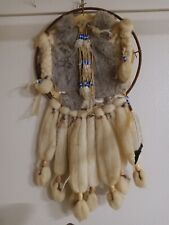 Vintage Dream Catcher  Wool  Rabbit Fur Beads picture