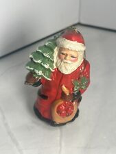 Vintage Santa 1900’s Christmas Ornament Hand Painted Reproduction Boots Missing picture