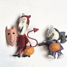 2 Hallmark HALLOWEEN TOWN TRICKSTERS Nightmare Before Christmas Ornaments 2008 picture