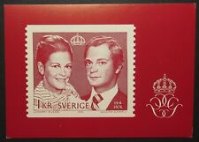 Sweden Sverige Stamp King Gustaf Queen Silvia Vintage Postcard Unposted picture