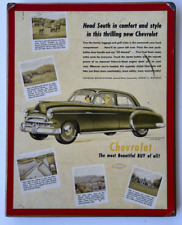 Chevrolet Green Deluxe Sedan Vintage 1949 Ad Sign, The Most Beautiful Buy of All picture