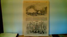 GRAND MILITARY FESTIVAL AND EXHIBITION AND SALE NEWSPAPER ENGRAVING FROM 1851 picture