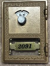 Brass P O Post Office Box Door and Frame with Combination picture