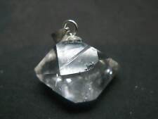 Fine Natural Herkimer Diamond Silver Pendant From New York - 0.7
