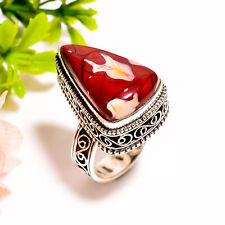 Mookaite Gemstone Vintage Handmade .925 Silver Plated Ring 6.75 US GSR-4674 picture