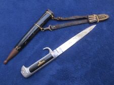 VERY RARE ORIGINAL WW2 ITALIAN OFFICER`S LONG DAGGER AND SCABBARD WITH HANGER picture