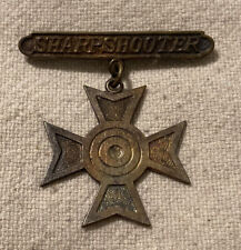 WW1 USMC US Marine Corps Sharpshooter Marksmanship Badge Pin Award Vintage picture