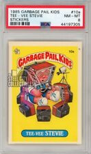 Tee-Vee Stevie 1985 Garbage Pail Kids Sticker Card #10a PSA 8 picture