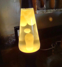 1990's Lava Lite Motion Lamp 03 Midnight Series Yellow Liquid White Wax *16