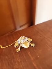 FROG ~ 24K GOLD PLATED FIGURINE MADE WITH SWAROVSKI CRYSTALS~SUNCATCHER picture