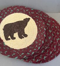 Set of 4 Woodland Creek Braided Trivets Mats Moose Bear Primitive Country picture
