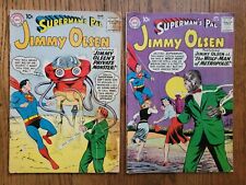Jimmy Olsen Superman Early Silver Age Comic Lot 43 & 44 10 Cents 1st JLA Ad picture