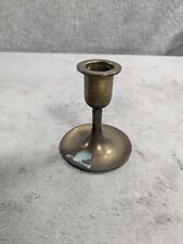 Vintage Brass Small Candle Stick Holder Rustic 3” picture
