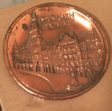 Very Old German Munchen Rathaus Copper Mini Plate picture