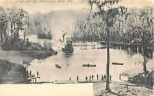c.1905 Steamer at Silver Springs on Ocklawaha River FL post card picture