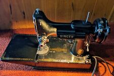 VINTAGE C. 1950 SINGER FEATHERWEIGHT 221 SEWING MACHINE, WORKS picture
