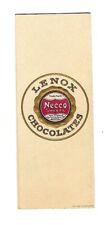 1911 Trade Card Lenox Chocolates, Necco Sweets, Calendar Fold Out - Embossed picture
