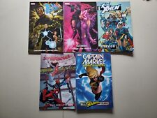 Marvel TPB Lot of 5 - X-Men, Spider Man, Captain Marvel Carol Danvers picture