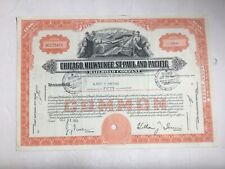 Chicago, Milwaukee, St. Paul And Pacific Rail Road Stock Certificate picture